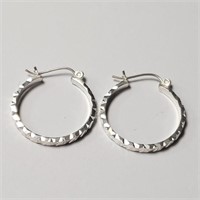 $160 Silver Hoop Earrings