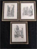 Three nicely framed prints signed Brian Lewis