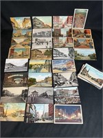 Vintage postcard lot Main streets, USA