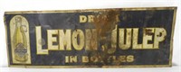 Lemon Julip Tin Sign 91/2x271/2