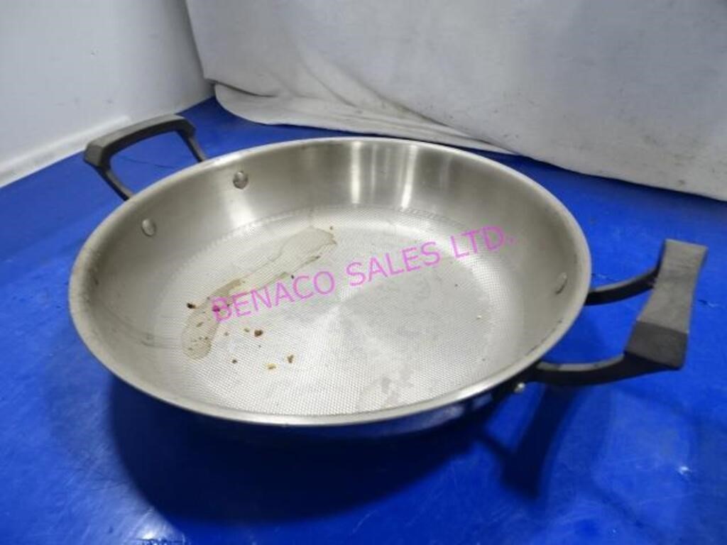 LOT,9PCS 13.5"D DEEP S/S FRY PANS