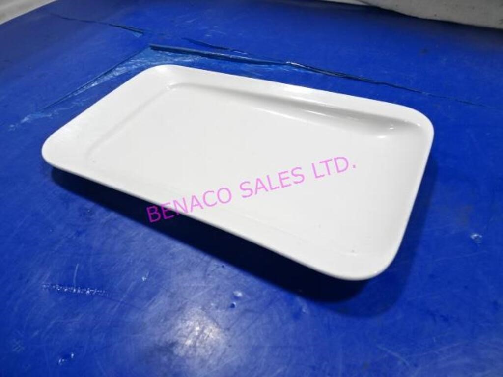 LOT,9PCS 12"x7" WHITE PLATTER