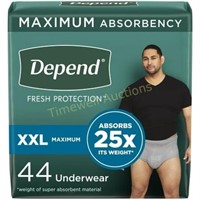 Depend Men's XXL Incontinence Underwear  44Ct