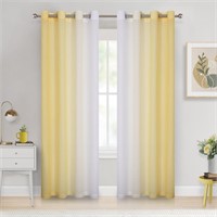 WFF8862  Junvictex Ombre Sheer Curtains 52"Wx54",