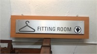 Fitting room sign double sided