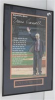 Framed and matted 2010 Ernie Harwell Detroit Free