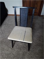 Vintage Black Finished Wood Chair