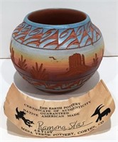 NATIVE AMERICAN RED EARTH POTTERY