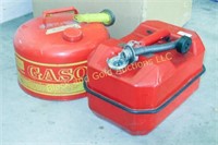Lot of 2 metal gas cans
