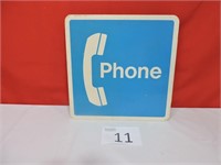 Double Sided Metal Flange Phone Sign
