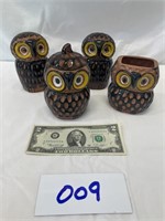 FANTASTIC Owl Lot: Pencil Holder, S&P, and Sugar