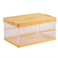 Radefasun Clear Foldable Storage Bins with Lids Pl