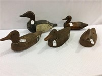 Lot of 5 Old Wood Duck Decoys (19)