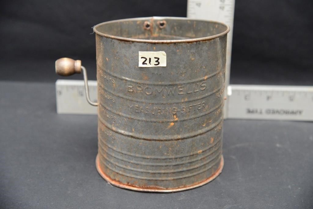 ANTIQUE BROMWELL'S FLOUR SIFTER