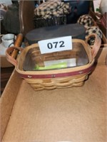 SMALL 2006 LONGABERGER BASKET  W/ PROTECTOR