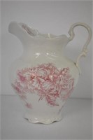 EARLY VICTORIAN WASH JUG - TRANSFERWARE - 12" HIGH