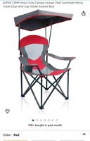 ALPHA CAMP Heavy Duty Canopy Lounge Chair