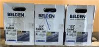 (3) Belden 1000' Boxes Of Communications Cable