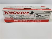 100 Rds Winchester 9MM Luger