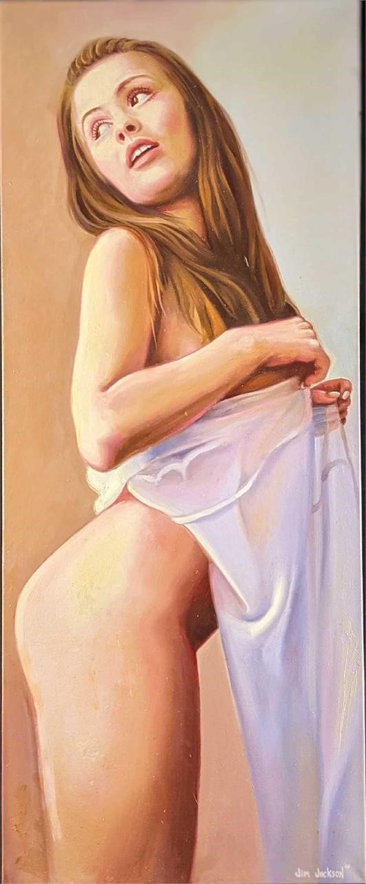 Original Acrylic On Canvas Jim Jackson Bare Bottom