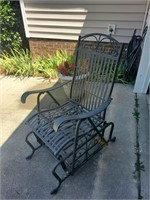 Metal glider chair rocker