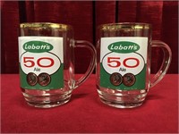 2 Labatt's 50 Beer Mugs