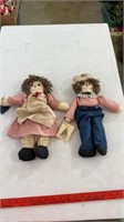 Raggedy Anne dolls.