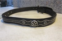 Tony Lama sz36 Inlaid leather Belt Women's Bling