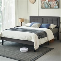 VECELO Full Size Bed Frame with Headboard