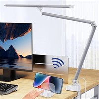 KARY Swing Arm Tall Desk Lamp w/ Remote