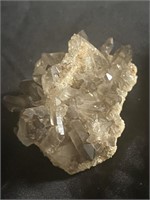 Smokey pointy quartz geode