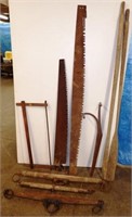 Horse Eveners, Saws, Hay Knife, Boat Oars & More