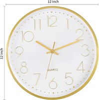 Foxtop Gold Wall Clock 12 Inch AZ2