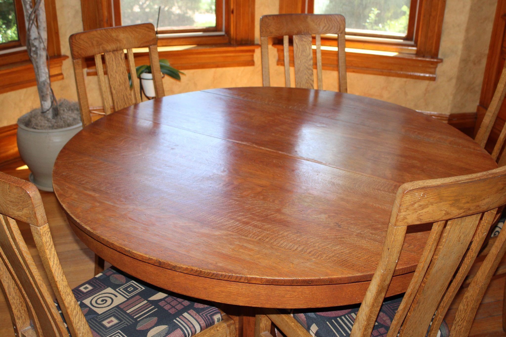 Oak table and chairs Watertown