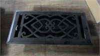 Victorian Steel Floor Register, Bronze, 4"x10"