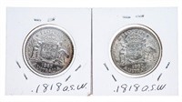 Group of 2 Australia 1957 & 1960 Silver Florin Coi