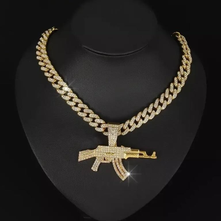 AK45 Gun Pendant and Chain