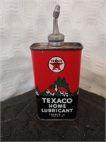 Vintage Texaco 4oz Home Lubricant metal oil can