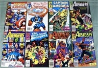 8 Marvel comics, Captain America & Avengers; as is