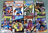 8 Marvel comics, Captain America & Avengers; as is