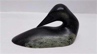 SIGNED SOAPSTONE LOON CARVING