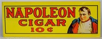 Napoleon Cigar 10 Cent Embossed Metal Sign