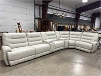 CHEERS LEATHER POWER RECLINING SECTIONAL