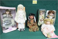 Indian Doll & Porcelain Dolls