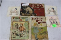 Vintage cloth childrens books - Farm Friends, Furr