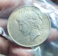 1922 silver peace dollar