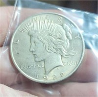 1922 silver peace dollar