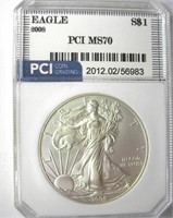 2008 Silver Eagle PCI MS70