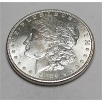 1886 P BU Morgan Silver Dollar