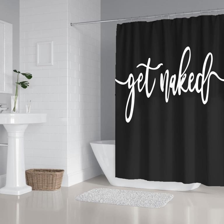 (70x70 inches - black/ white) Zengmei  Shower